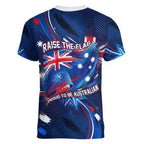 Proud To Be Australian Women V-Neck T-Shirt Australia Flag Day Waving Commonwealth Star