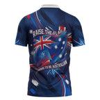 Proud To Be Australian Zipper Polo Shirt Australia Flag Day Waving Commonwealth Star