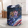 Australian National Flag Day Laundry Basket Kangaroo Mascot and Country Map