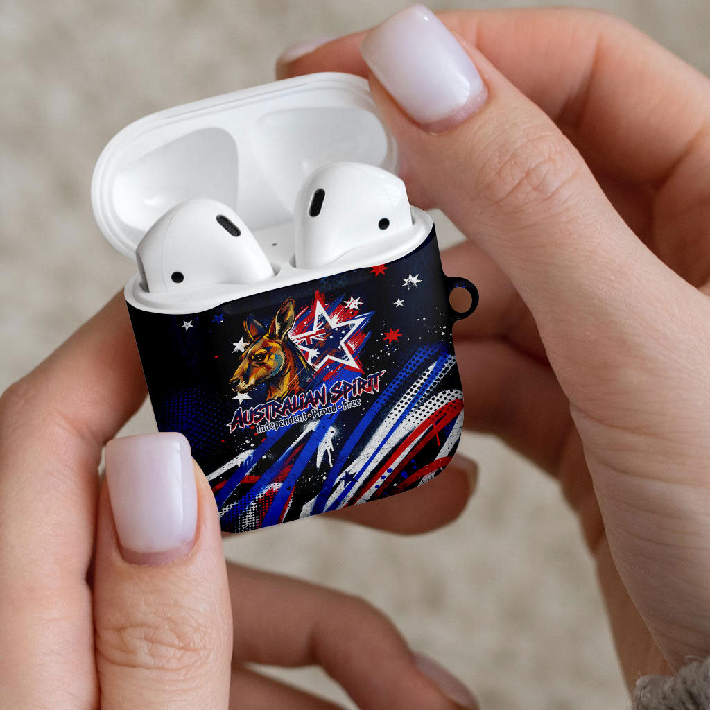 Australian National Flag Day AirPods Case Kangaroo Mascot and Country Map