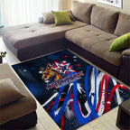 Australian National Flag Day Area Rug Kangaroo Mascot and Country Map