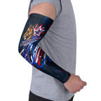 Australian National Flag Day Arm Sleeves Kangaroo Mascot and Country Map
