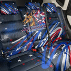 Australian National Flag Day Back Car Seat Cover Kangaroo Mascot and Country Map
