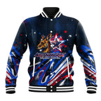 Australian National Flag Day Baseball Jacket Kangaroo Mascot and Country Map