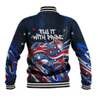 Australian National Flag Day Baseball Jacket Kangaroo Mascot and Country Map