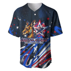 Australian National Flag Day Baseball Jersey Kangaroo Mascot and Country Map