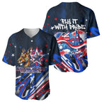 Australian National Flag Day Baseball Jersey Kangaroo Mascot and Country Map