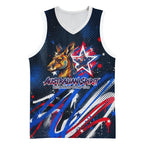 Australian National Flag Day Basketball Jersey Kangaroo Mascot and Country Map