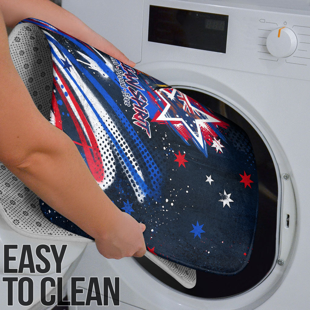 Australian National Flag Day Bathroom Set Kangaroo Mascot and Country Map