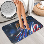 Australian National Flag Day Bathroom Set Kangaroo Mascot and Country Map