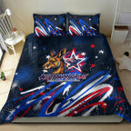 Australian National Flag Day Bedding Set Kangaroo Mascot and Country Map