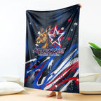 Australian National Flag Day Blanket Kangaroo Mascot and Country Map