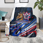Australian National Flag Day Blanket Kangaroo Mascot and Country Map