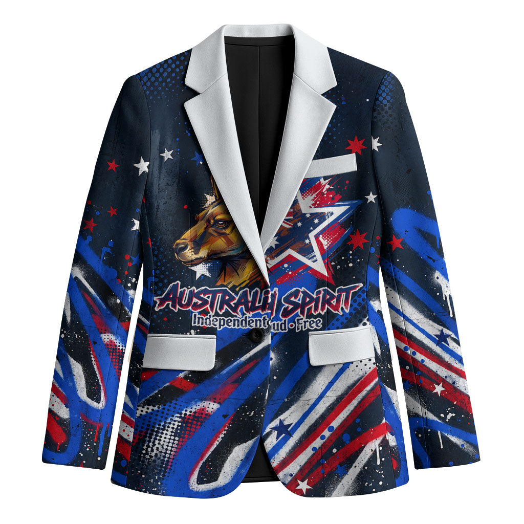 Australian National Flag Day Blazer Kangaroo Mascot and Country Map