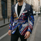 Australian National Flag Day Blazer Kangaroo Mascot and Country Map