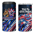 Australian National Flag Day 4 in 1 Can Cooler Tumbler Kangaroo Mascot and Country Map