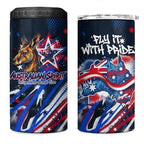 Australian National Flag Day 4 in 1 Can Cooler Tumbler Kangaroo Mascot and Country Map