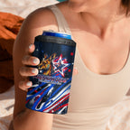 Australian National Flag Day 4 in 1 Can Cooler Tumbler Kangaroo Mascot and Country Map