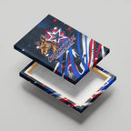 Australian National Flag Day Canvas Wall Art Kangaroo Mascot and Country Map