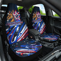 Australian National Flag Day Car Seat Cover Kangaroo Mascot and Country Map