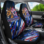 Australian National Flag Day Car Seat Cover Kangaroo Mascot and Country Map