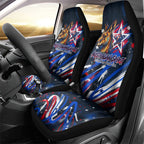 Australian National Flag Day Car Seat Cover Kangaroo Mascot and Country Map