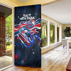 Australian National Flag Day Door Cover Kangaroo Mascot and Country Map