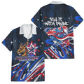 Australian National Flag Day Family Matching Mermaid Dress and Hawaiian Shirt Kangaroo Mascot and Country Map