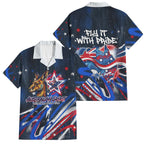 Australian National Flag Day Family Matching Off Shoulder Short Dress and Hawaiian Shirt Kangaroo Mascot and Country Map