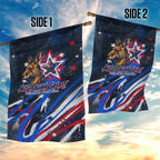 Australian National Flag Day Garden Flag Kangaroo Mascot and Country Map