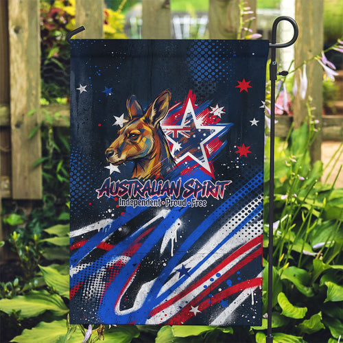 Australian National Flag Day Garden Flag Kangaroo Mascot and Country Map