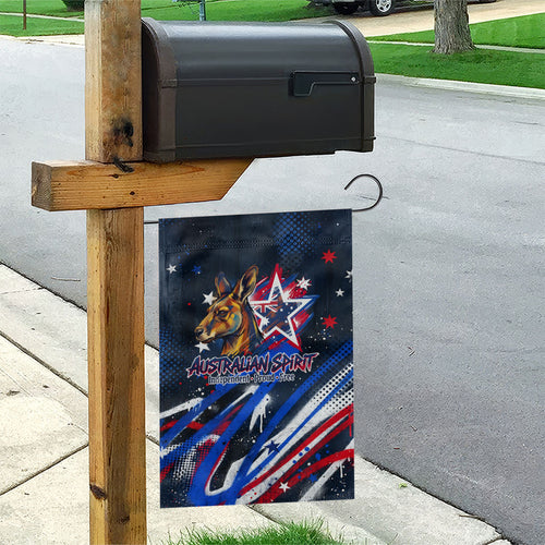 Australian National Flag Day Garden Flag Kangaroo Mascot and Country Map