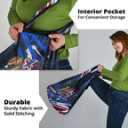 Australian National Flag Day Grocery Bag Kangaroo Mascot and Country Map