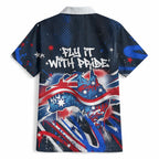 Australian National Flag Day Hawaiian Shirt Kangaroo Mascot and Country Map