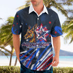 Australian National Flag Day Hawaiian Shirt Kangaroo Mascot and Country Map