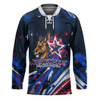 Australian National Flag Day Hockey Jersey Kangaroo Mascot and Country Map