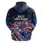 Australian National Flag Day Hoodie Kangaroo Mascot and Country Map