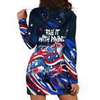 Australian National Flag Day Hoodie Dress Kangaroo Mascot and Country Map