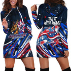 Australian National Flag Day Hoodie Dress Kangaroo Mascot and Country Map