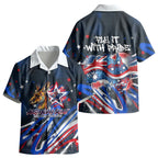 Australian National Flag Day Kid Hawaiian Shirt Kangaroo Mascot and Country Map