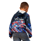 Australian National Flag Day Kid Hoodie Kangaroo Mascot and Country Map