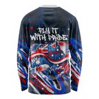Australian National Flag Day Long Sleeve Shirt Kangaroo Mascot and Country Map