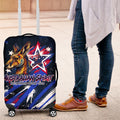 Australian National Flag Day Luggage Cover Kangaroo Mascot and Country Map