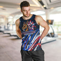 Australian National Flag Day Men Tank Top Kangaroo Mascot and Country Map