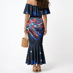 Australian National Flag Day Mermaid Dress Kangaroo Mascot and Country Map