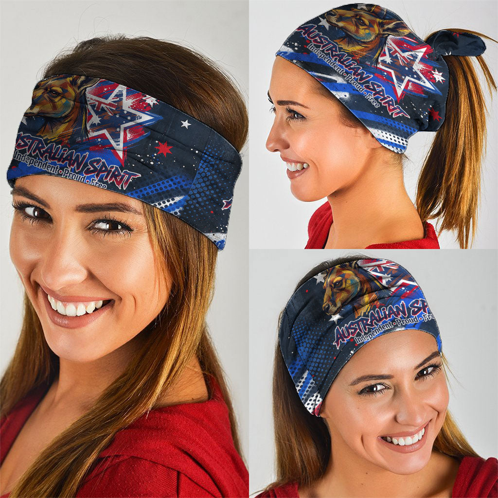 Australian National Flag Day Neck Gaiter Kangaroo Mascot and Country Map