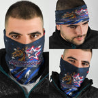 Australian National Flag Day Neck Gaiter Kangaroo Mascot and Country Map