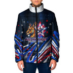 Australian National Flag Day Padded Jacket Kangaroo Mascot and Country Map