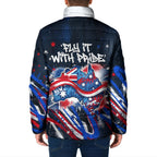 Australian National Flag Day Padded Jacket Kangaroo Mascot and Country Map