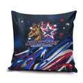 Australian National Flag Day Pillow Cover Kangaroo Mascot and Country Map